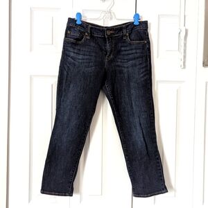 Kut from the Kloth Mid-Rise Button-Pocket Capri Jeans, 8